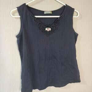 Chalet Women's Navy and Blue Vests-tanks-cami